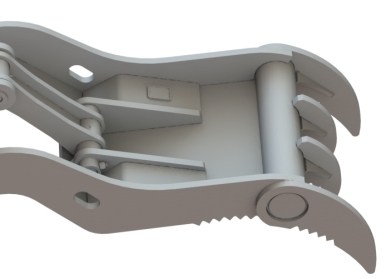 progressive link excavator thumb